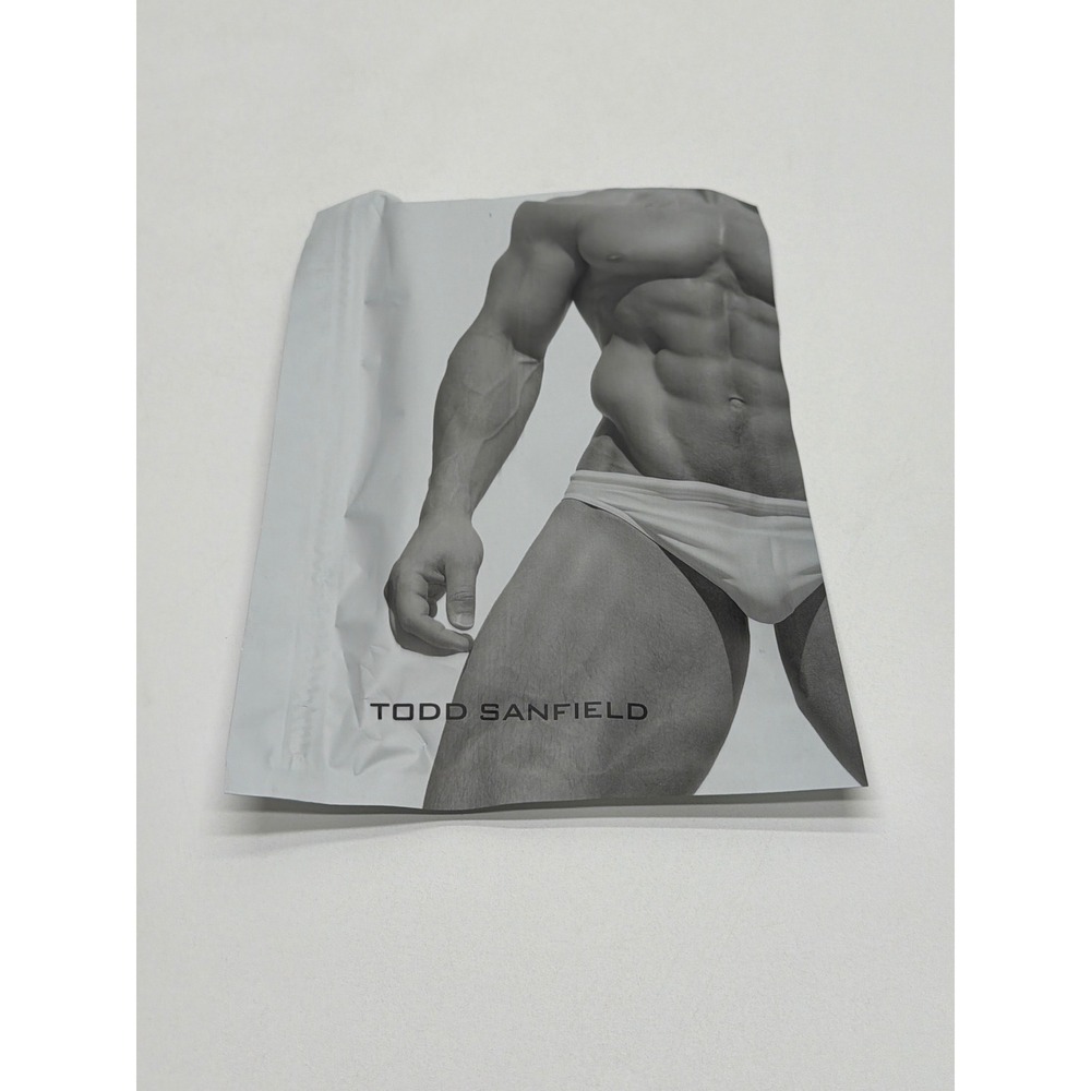 Todd Sanfield Blue Vibrant Striped Deep Swim Brief FR5158 Mens XS NEW